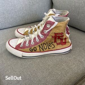 Custom Converse Chuck Taylor High Tops FSU GO NOLES Fear the Spear